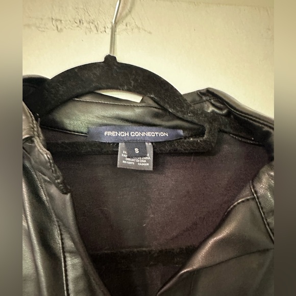 French Connection Faux Leather Long Sleeve Top - Picture 6 of 16